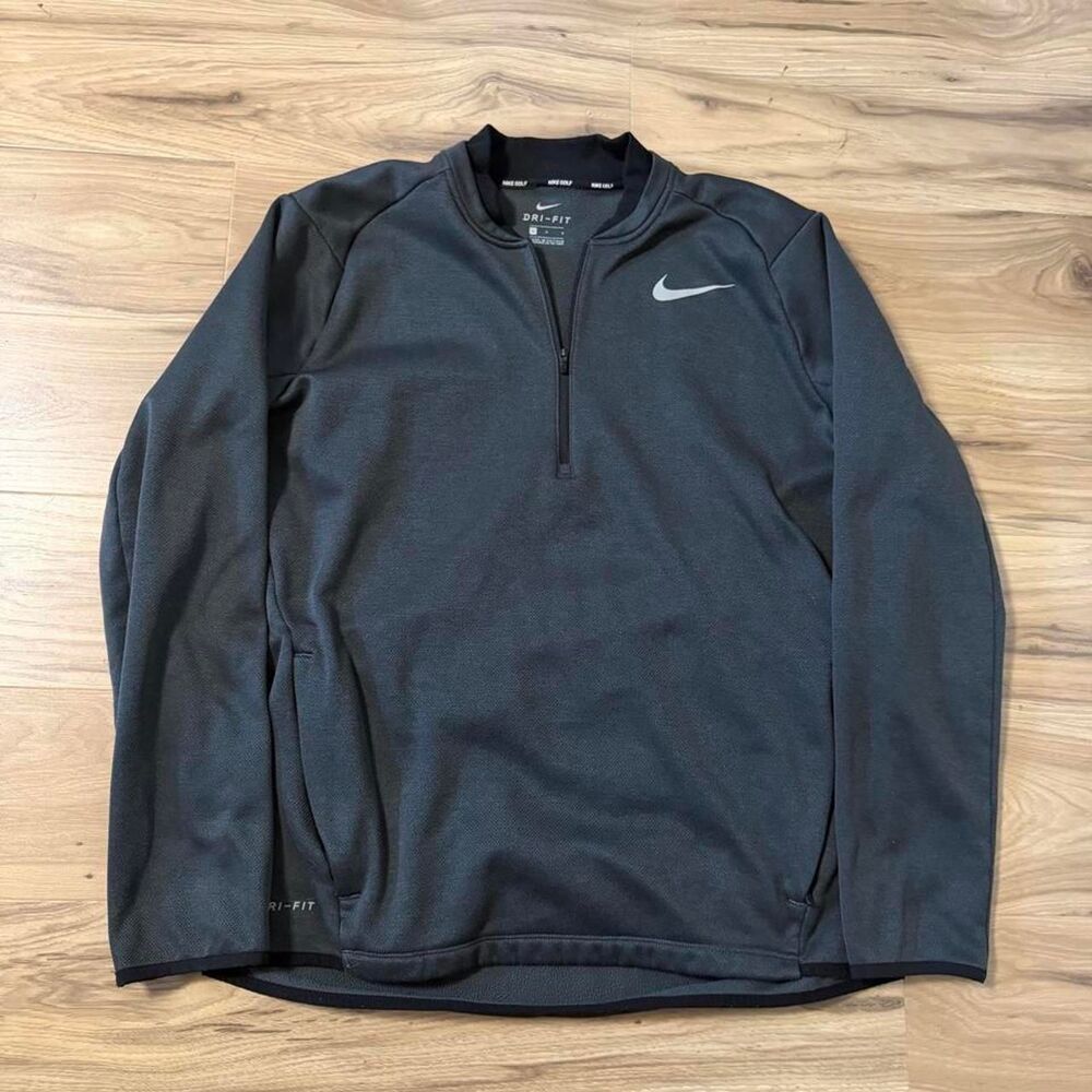 Nike Golf Dri-Fit quarter zip sweatshirt Sports swoosh y2K style size Large
